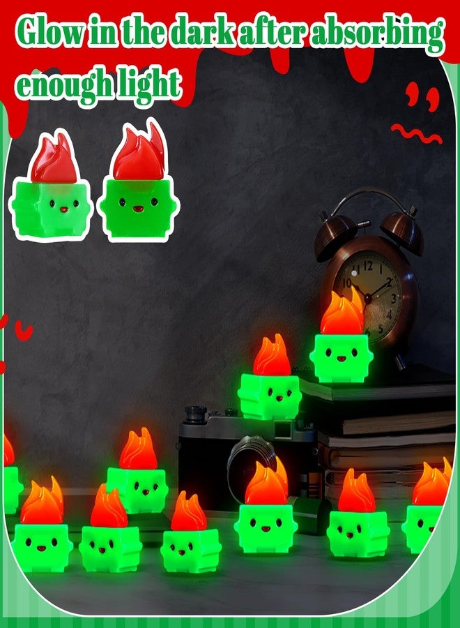 مجموعة سيمجوينج من 50 قطعة من مجسمات حاويات القمامة الصغيرة المصنوعة من الراتنج، زينة حاويات القمامة الصغيرة المضيئة، هدايا تقدير الموظفين المضحكة، كمية كبيرة لعيد الميلاد، للمعلمين، زملاء العمل في المكتب، رجال الإطفاء (أخضر) - Image 5